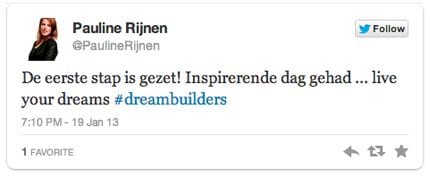 Dreambuilders_tweet_inspirerende_dag
